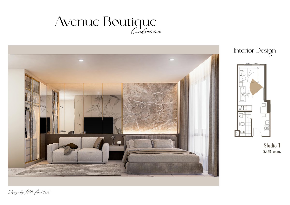 Студия 25,6 м² в Avenue Boutique Condominium — фото 7