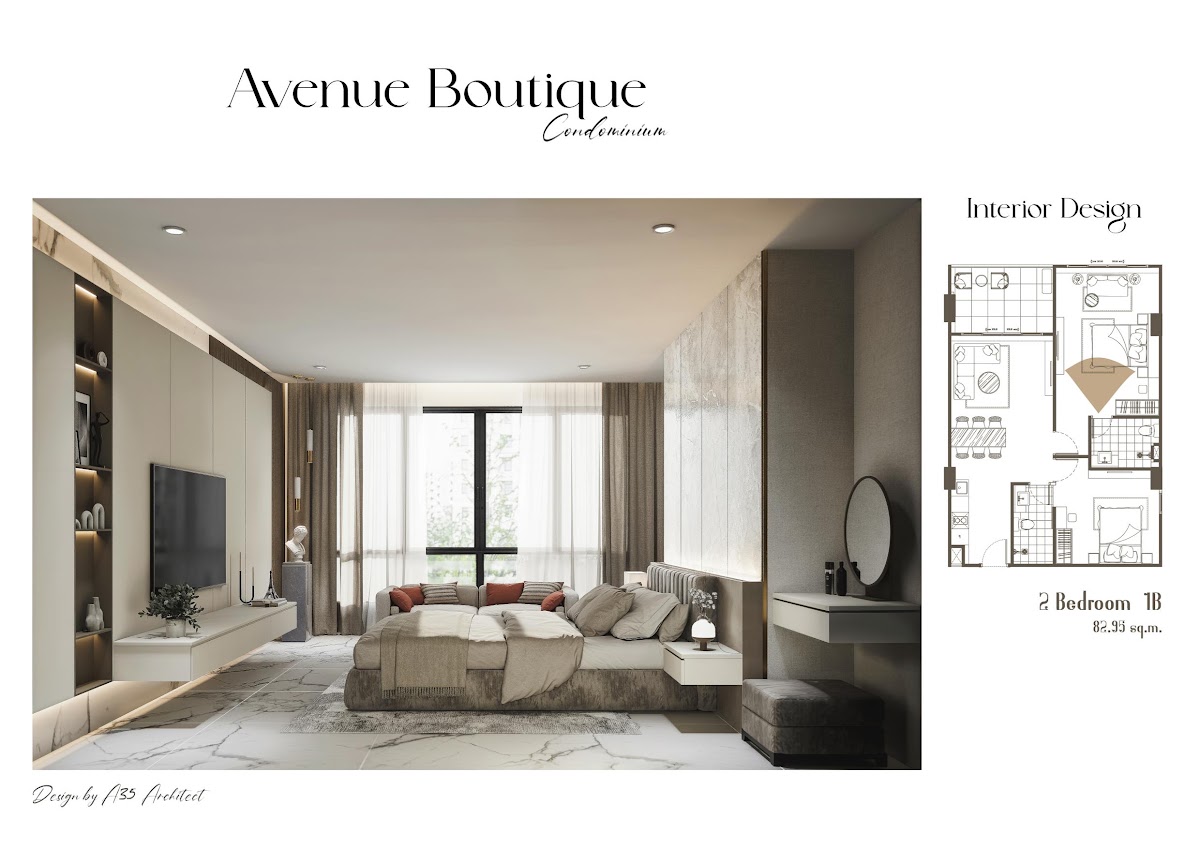 2-спальная квартира 57,9 м² в Avenue Boutique Condominium — фото 9